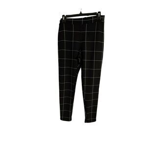 Mia Rose Black and White Checkered Booty Lifter Pants Size Large
